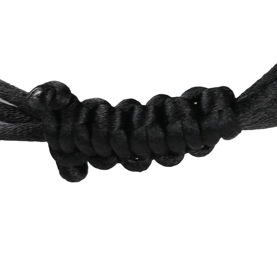 Cierre ajustable pulsera negra calabrote
