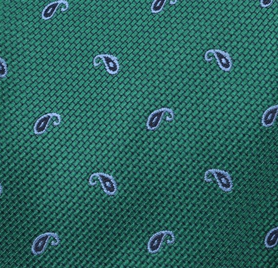 Corbata Comunión Verde con Paisley Tejido