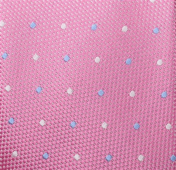 Corbata Estrecha Rosa Lunares