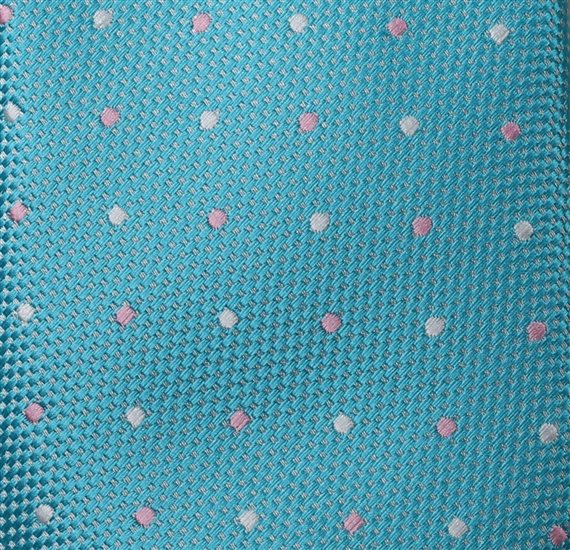 Blue Slim Tie with Dots