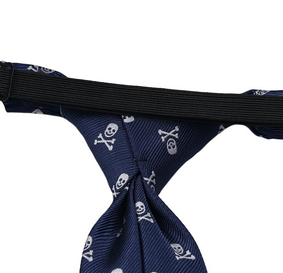 Boy's Tie with Skulls Reverse