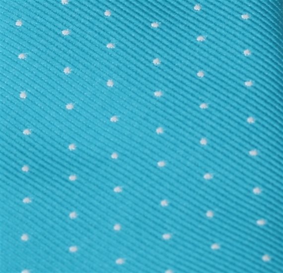 Turquoise Boy's Tie with Dots