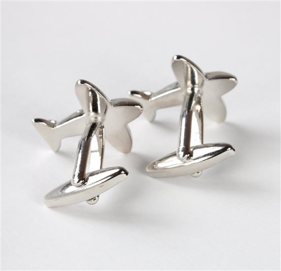 Airplane Cufflinks Reverse