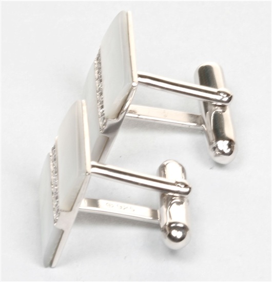 Gemelos Nácar Plata Lateral
