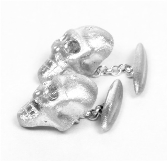 Lateral gemelos calavera plata matizada
