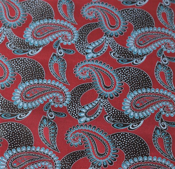 Pañuelo Bolsillo Paisley Granate