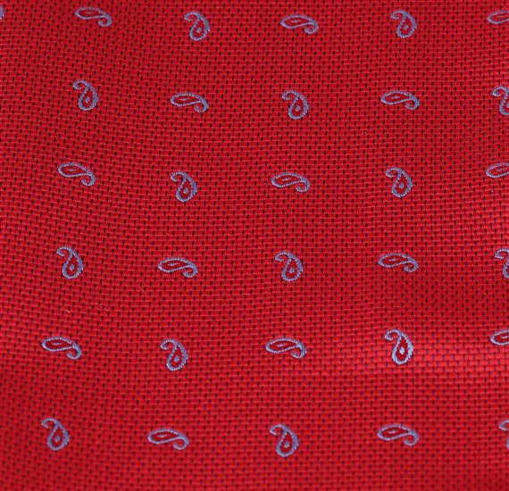 Pañuelo Bolsillo Rojo Paisley Azul
