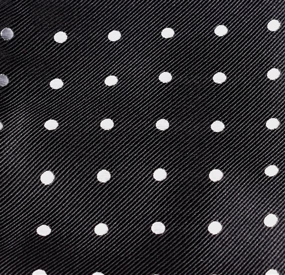 Black Handkerchief with Dots