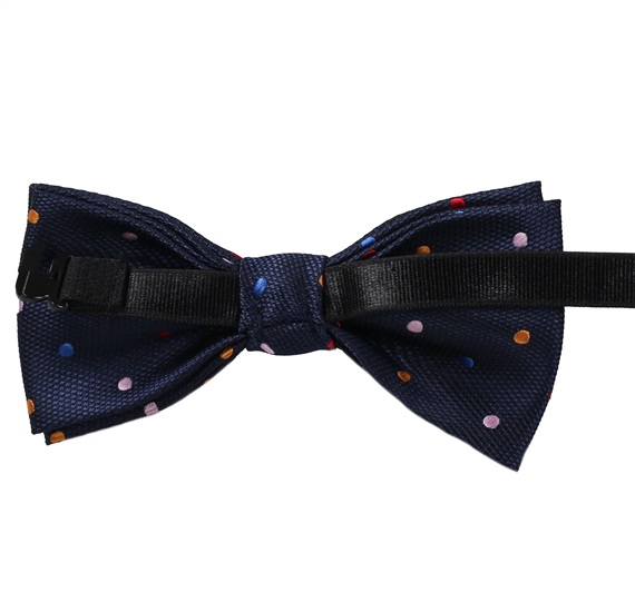 Blue boy's bow tie with multicolored dots Pitti 297