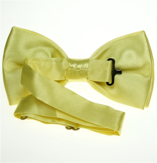 Revés pajarita raso amarillo pistacho