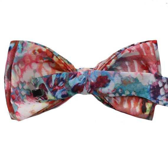Reverse silk bow tie limited edition