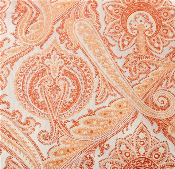 Tela pañuelo bolsillo cachemir naranja