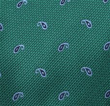 Corbata Comunión Verde con Paisley Tejido