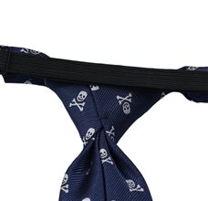 Boy's Tie with Skulls Reverse