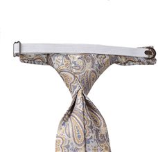 Ocher Boy's Ties with Paisley
