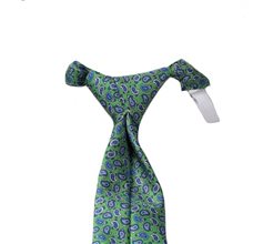 Corbata Niño Seda Verde Paisley