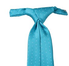 Turquoise Boy's Tie with Dots
