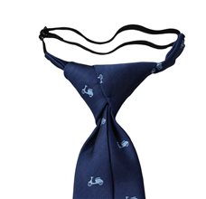 Blue boy's tie with scooter detail