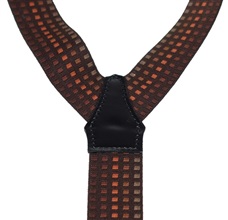 CRUCE TIRANTE ELASTICO CUADROS MARRON OSCURO