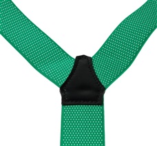 CRUCE TIRANTE VERDE CON MOTAS BLANCAS