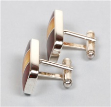 Lateral Gemelos Ambar Plata 925 mm
