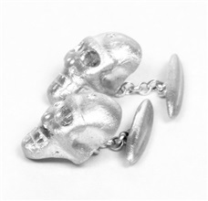 Lateral gemelos calavera plata matizada