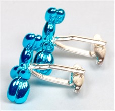 Side Turquoise Dog Cufflinks