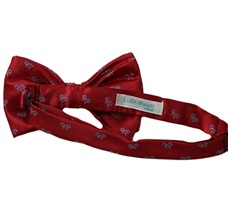 Burgundy Bow Tie with Bikes