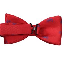 Red Bow Tie with Bicycles Reverse