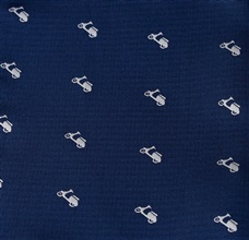 PAÑUELO AZUL MARINO CON VESPAS