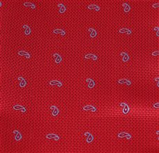 Pañuelo Bolsillo Rojo Paisley Azul