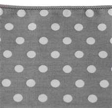 Grey Pocket Square with Dots