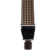 Pinza tirante cuadrados marrón
