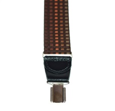 PINZA TRASERA TIRANTE ELASTICO CUADROS MARRON OSCURO