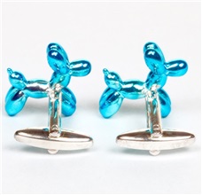 Turquoise Dog Cufflinks reverse