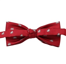 Reverse garnet bow tie with cars
