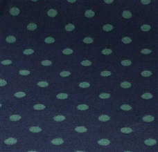 Blue scarf with green dots woven