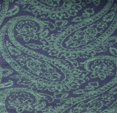 Tejido bufanda azul marino con cachemir verde