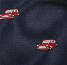 TELA CORBATA NIÑO COCHE MINI AZUL MARINO