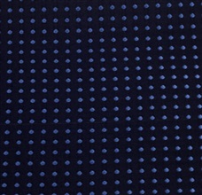 Deep blue silk bow tie and pocket square with dots woven
