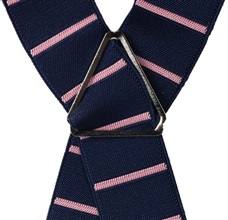 Blue with Pink Stripes Elastic Braces