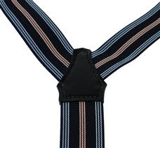 Navy Blue Striped XXL Braces