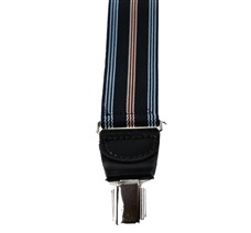 Navy Blue Striped XXL Braces