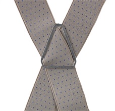 Tirante beige con motas azules Cruce