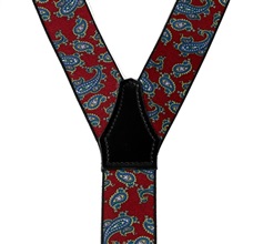 Burgundy Paisley Elastic Braces