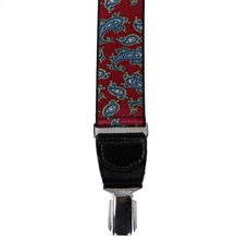 Burgundy Paisley Elastic Braces