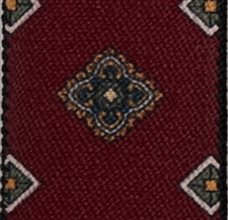 Burgundy Braces with Design
