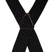 Tirante negro jacquard Cruce
