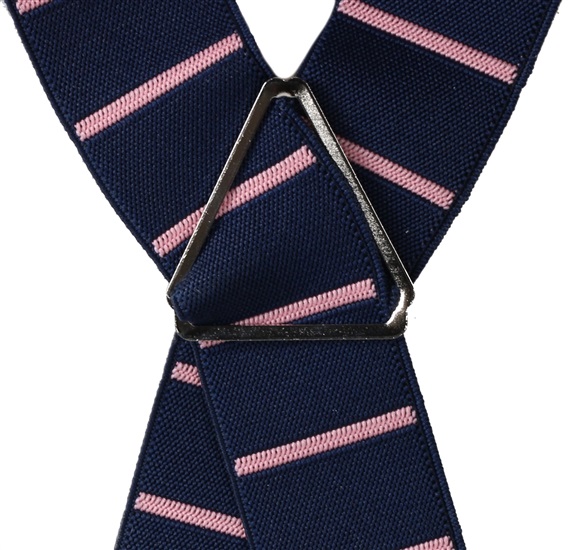 Blue with Pink Stripes Elastic Braces