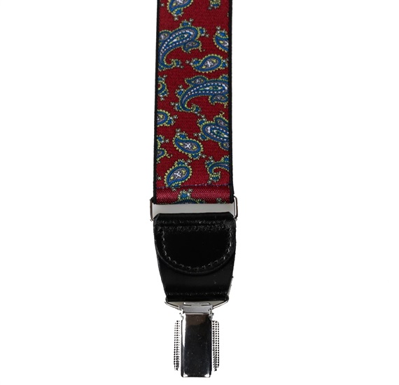 Burgundy Paisley Elastic Braces
